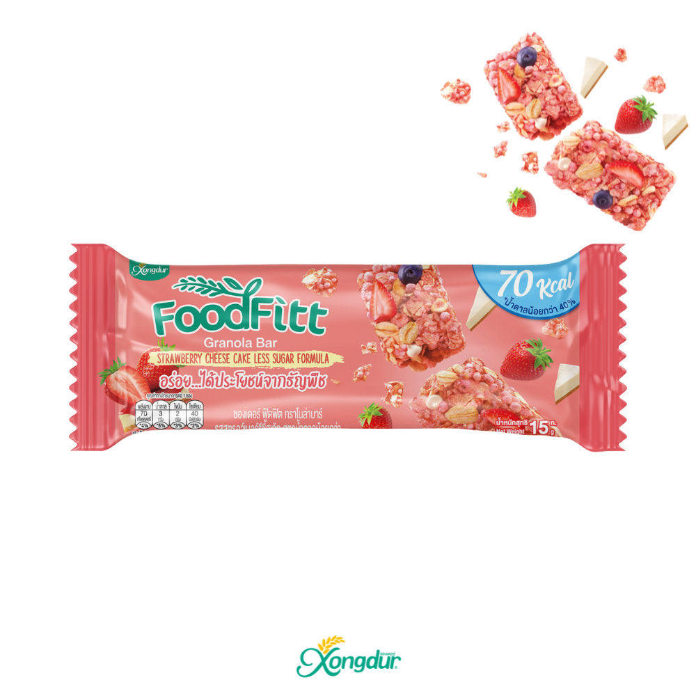 Foodfiit 푸드핏 그레놀라바 15g X 12개 (Strawberry Cheese Cake)