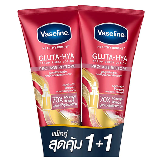 바세린 바디로션 글루타 히아 바디세럼 Pro-Age Restore 300ml 2개