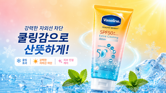 더운 날씨에 사용하기 좋은 바세린 엑스트라 쿨링 세럼