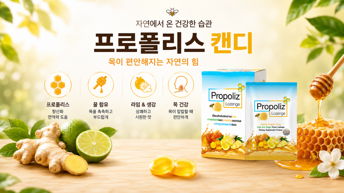 프로폴리스 목캔디 추천! 목에 좋은 캔디 & 무설탕캔디로 부담 없이 즐기기