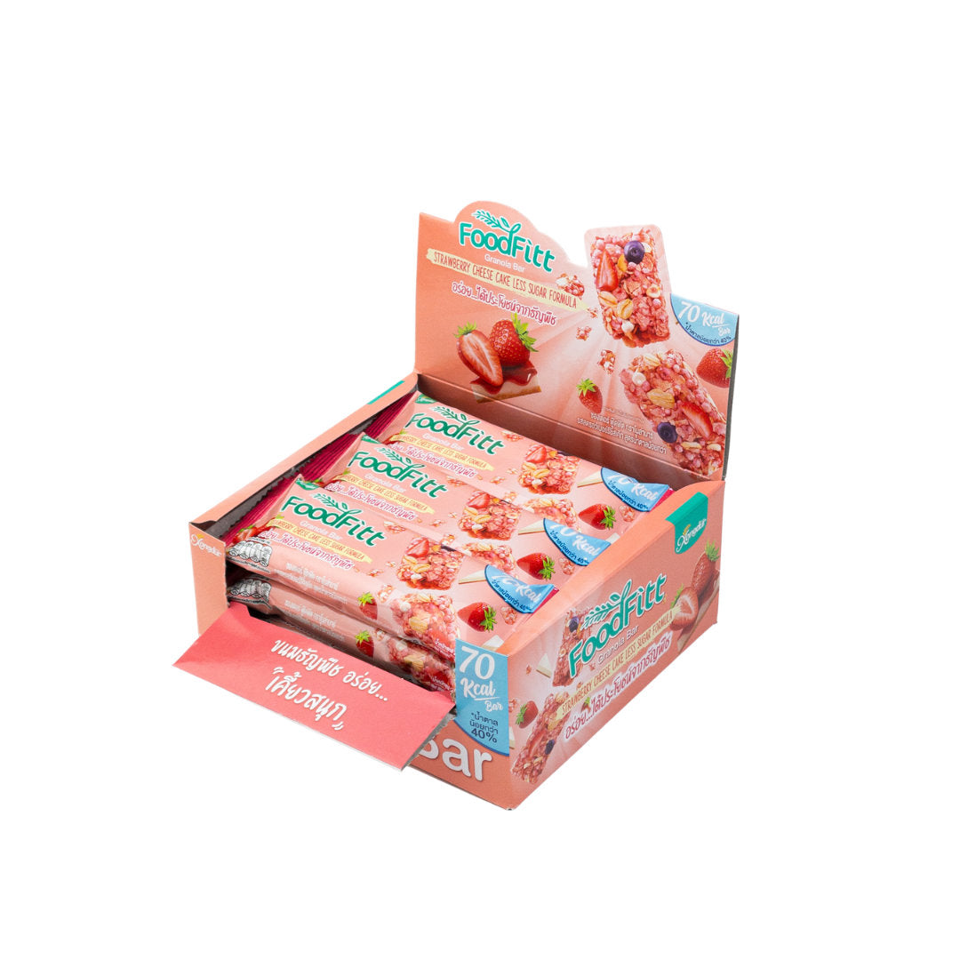 Foodfiit 푸드핏 그레놀라바 15g X 12개 (Strawberry Cheese Cake)