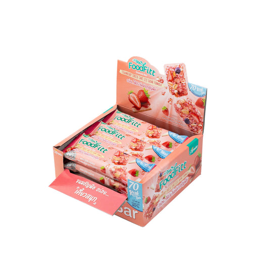 Foodfiit 푸드핏 그레놀라바 15g X 12개 (Strawberry Cheese Cake)